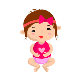 Baby girl clipart