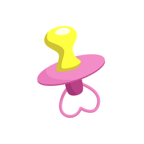 Baby girl pacifier clipart