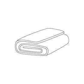 Towel drawing black and white clipart