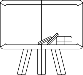 Chalkboard drawing black and white clipart