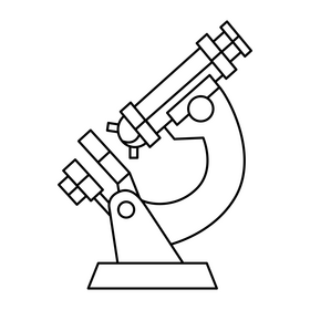Chemistry Microscope black and white clipart