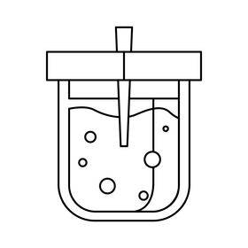 Chemistry Beaker Glass black and white clipart
