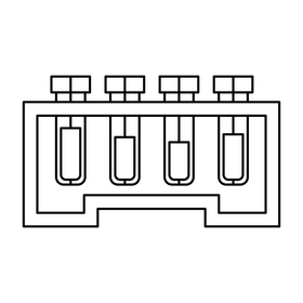 Test tubes drawing black and white clipart