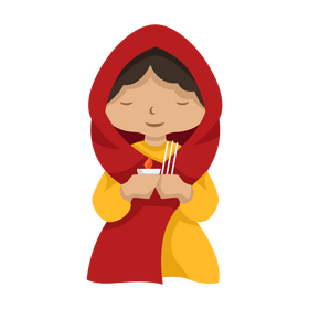 Children Praying Hindu Kids clipart