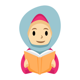 Children Praying Reading Quran clipart