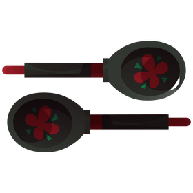 Russian wooden spoons clipart