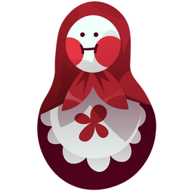 Russian matryoshka doll clipart