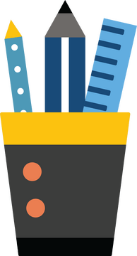 Pen and pencil holder clipart