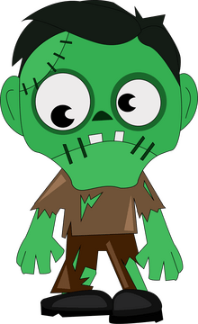 Zombie cartoon character clipart