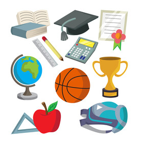 Education symbols set vector
