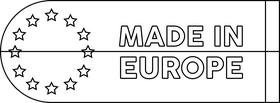 Made in Europe black and white clipart