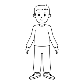 Brother drawing black and white clipart free download