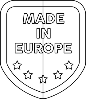 Europe Made in EU black and white clipart