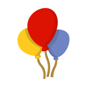 Cartoon color balloons clipart