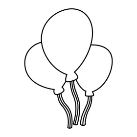 Balloons black and white clipart free download
