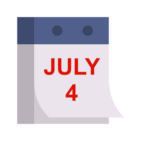 July 4th Independence Day calendar clipart