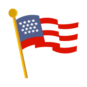 July 4th Independence day American flag clipart
