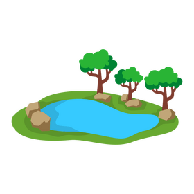 Lake pond clipart