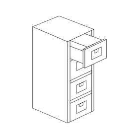 Filing cabinet black and white clipart