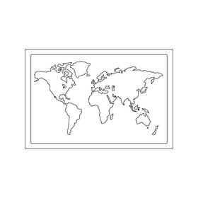 Map black and white clipart