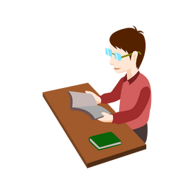 Reading book clipart