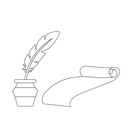 Literature black and white clipart