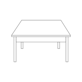 Table black and white clipart