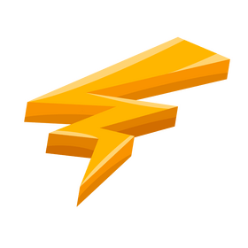 Yellow lightning bolt clipart