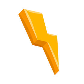 3d lightning bolt clipart