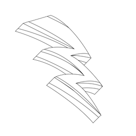 Thunder bolt black and white clipart