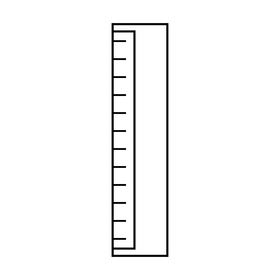 Ruler drawing black and white clipart