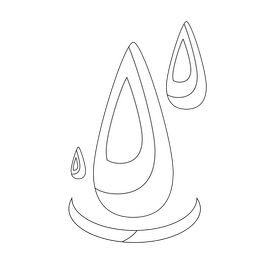 Water black and white clipart
