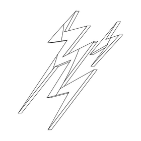 Thunder drawing black and white clipart