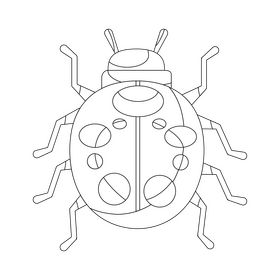 Insect drawing black and white clipart