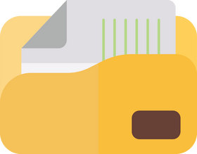 Folder with paper clipart