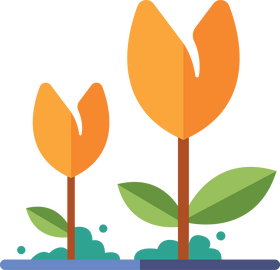 Park garden flowers icon clipart