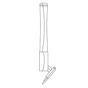 Dip pen black and white clipart