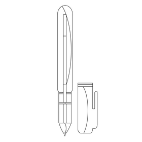 Rollerball pen black and white clipart