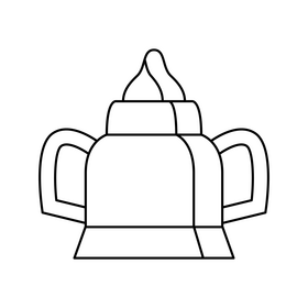 Milk Bottle drawing black and white clipart