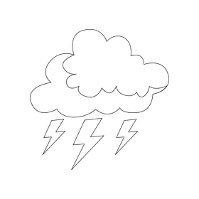 Storm drawing black and white clipart