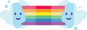 Horizontal Straight Rainbow clipart