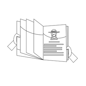 Reading fashion book black and white clipart