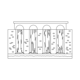 Dam drawing black and white clipart