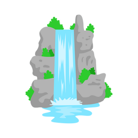 River waterfall clipart