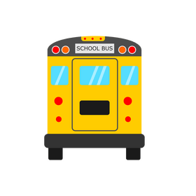 School bus back view clipart