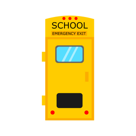 School bus emergency door clipart