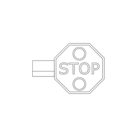 Stop sign black and white clipart