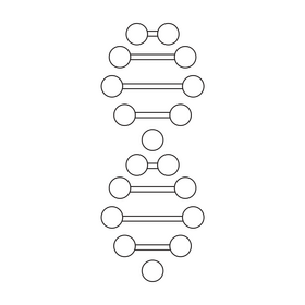 DNA drawing black and white clipart