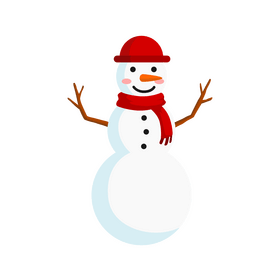 Cute snowman clipart