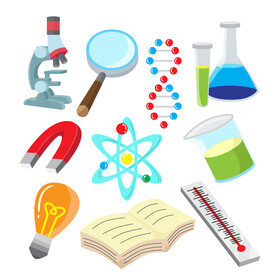 Science icons set vector
